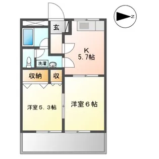 メゾンユニベール【2階】の間取り
