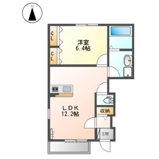 グランディール【101号室】の間取り