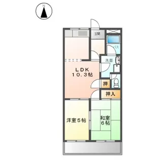 メゾンクレージュ【201号室】の間取り