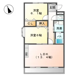 スカイふじ【2階】の間取り