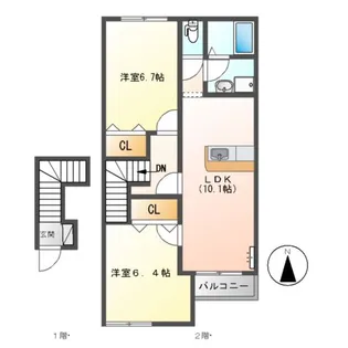シャンピア【2階】の間取り