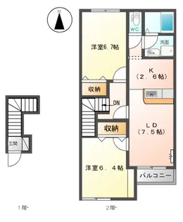 シャンピア【2階】の間取り