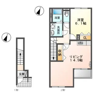 サンフィールド【2階】の間取り