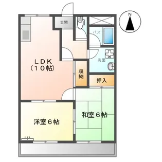 バンティアン【00205号室】の間取り