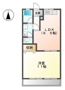 ハイムE【00401号室】の間取り