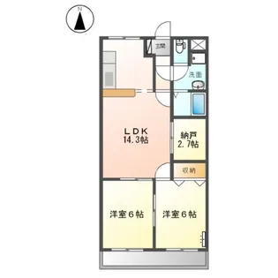 ミノルガーデンパレスA【2階】の間取り