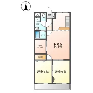 ミノルガーデンパレスA【203号室】の間取り