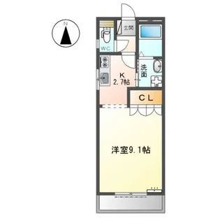 レシェンテⅢ【106号室】の間取り