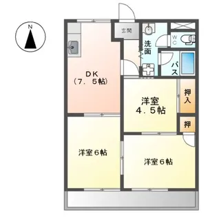 サンテラスNAWA Ⅴ【3階】の間取り