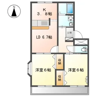 ピュア・エクセレンス【2階】の間取り