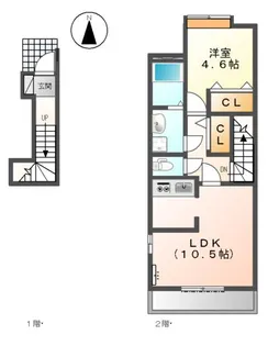 チェリーハウスⅢ【201号室】の間取り