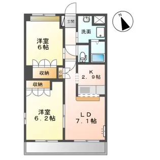グランドール・オクダ【1階】の間取り
