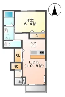 スミール A【106号室】の間取り