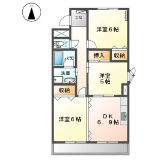 レシェンテⅡ【3階】の間取り