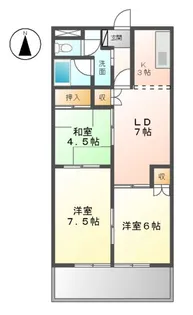 ブラウンシティー715【301号室】の間取り