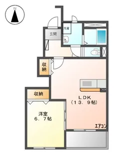 ブラウニーコート【1階】の間取り