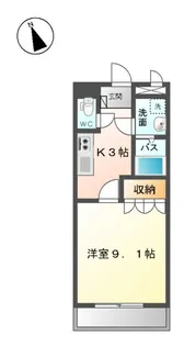 ダイアモンドヘッド【1階】の間取り