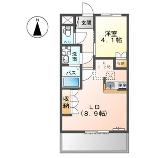 サニーヒルズ芥見【00106号室】の間取り