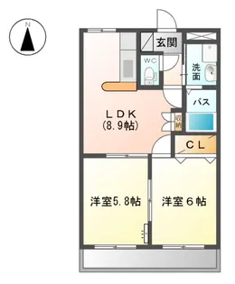 ロイヤルスクエアB【103号室】の間取り