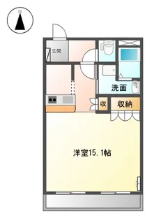 ブリリアントガーデンA【203号室】の間取り