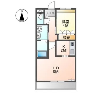 アドヴァンス・宇佐【1階】の間取り