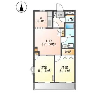 アザレア K【3階】の間取り