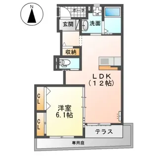 ユニヴァリィ・レオ【1階】の間取り