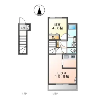エクスクルーシブ【203号室】の間取り