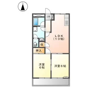 サンハイムシバ【00201号室】の間取り