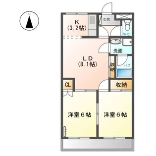 コンフォースSUN【1階】の間取り