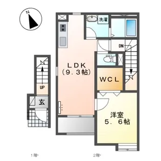 アルカネット【2階】の間取り