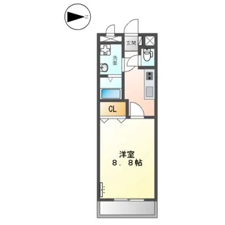 コンフォートカワイ【202号室】の間取り