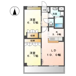 クラシス【406号室】の間取り