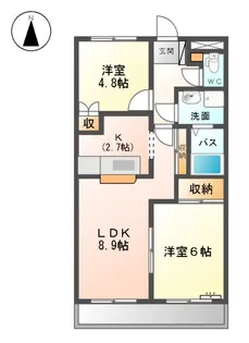 ウィズハピネス【2階】の間取り
