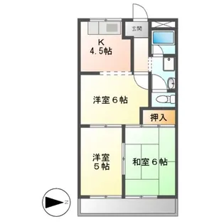 セントラルハイムTAKAHASHI【00305号室】の間取り