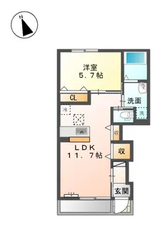 LESCHENTE7(レシェンテ7)【1階】の間取り