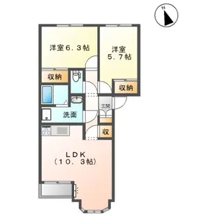 グレース・ワン【1階】の間取り