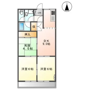 プレイスロイヤル【2階】の間取り