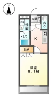 アシューレ【105号室】の間取り