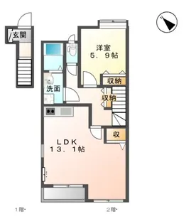 ルミエール【202号室】の間取り