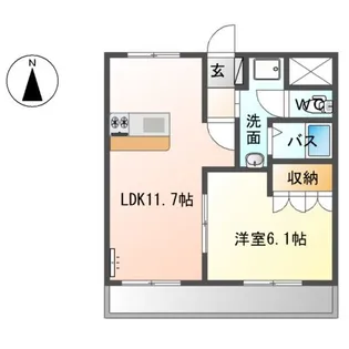 ランドスケープANDOⅢ【1階】の間取り
