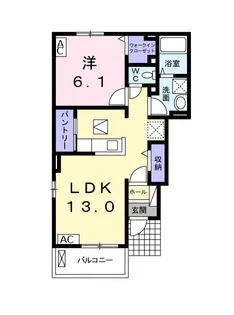 きらら高田橋【1階】の間取り