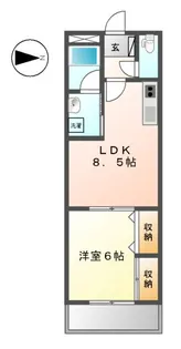 サンシャイン棚橋A【1階】の間取り