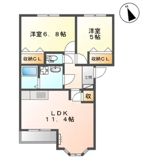 ヴィータローザ【2階】の間取り