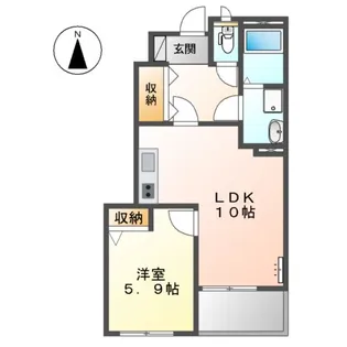 1LDKの間取り画像