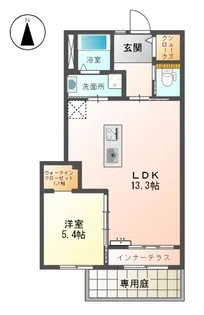 ルミナスクレール【1階】の間取り