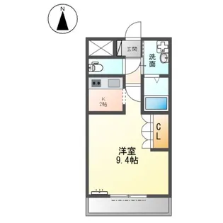 シャトー友喜【1階】の間取り
