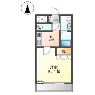 シェモア【101号室】の間取り