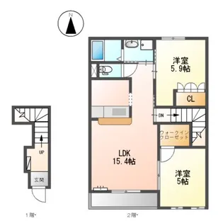 リビングストン【2階】の間取り