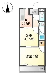 コミュニティタウン89【2階】の間取り